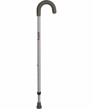 Walking Stick for Elderly & those Physically Challenged |Lightweight | Height Adjustable Walking Stick - Universal (Grey)