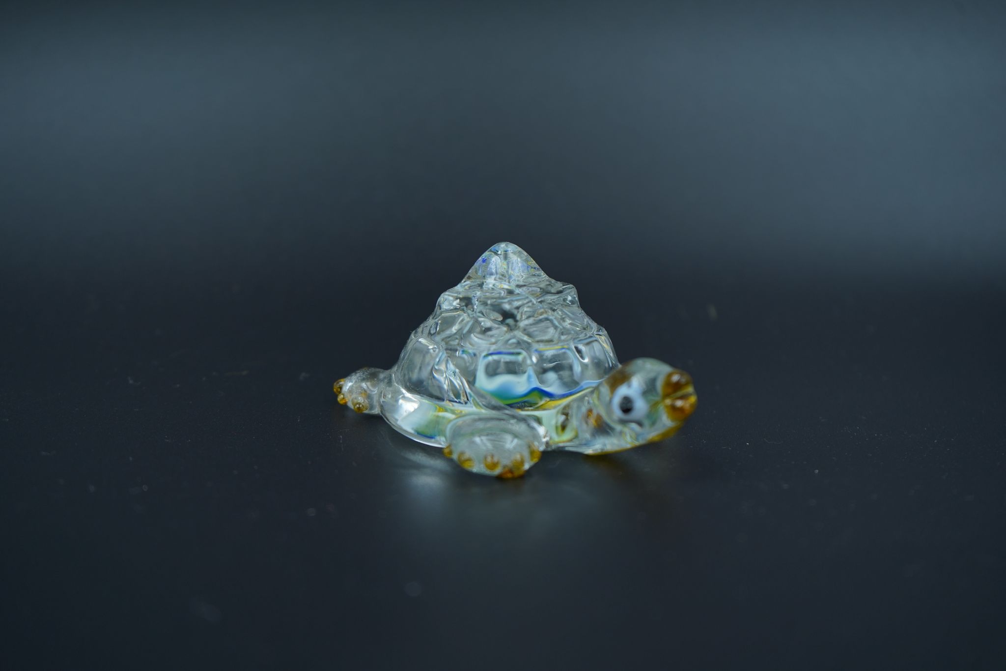 Crystal Glass Tortoise Figurine