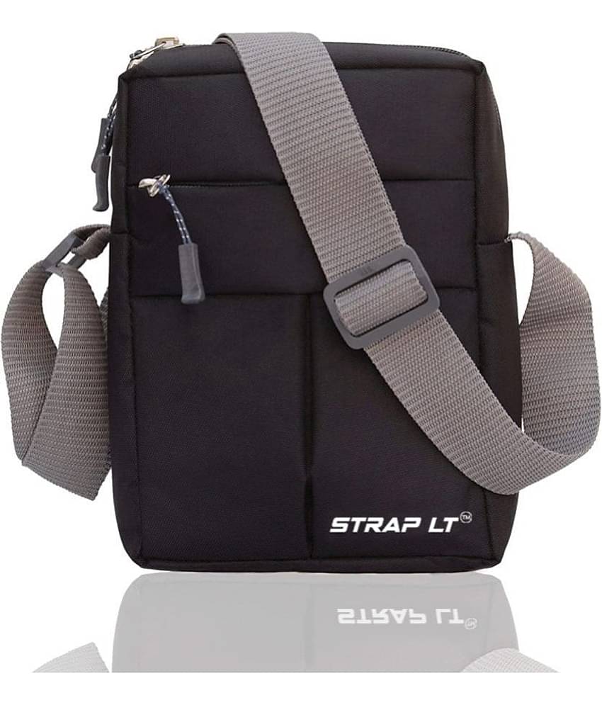 straplt Cross Body Bag Black Nylon Office Messenger Bag