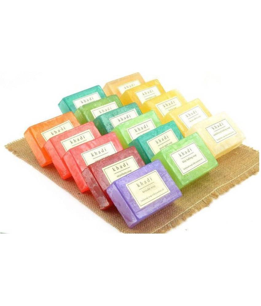 Khadi Assorted Handmade Soaps Flavor Fresh-16 pcs Soap 2000 gm