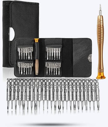 Aldeco 25 in 1 Portable Pocket Screw driver Mobile Repairing Tool Kit for Phone/Laptop/PC/Glasses/Computer Precision Screwdriver Set (Pack of 25).