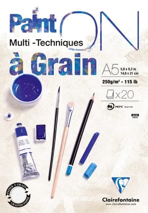 Clairefontaine Fine Art Paint`On With Grain 250g Pad-A5