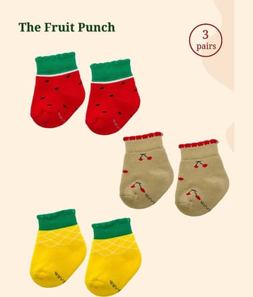 AIR GARB Pack of 3 Baby Boys Cotton Ankle Length Socks ( Multicolor )