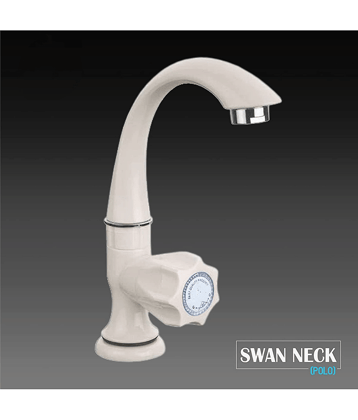 BATHONIX PVC Plastic Swan Neck for WashBasin(Pack of 1) Plastic (ABS) Wash Basin Tap (Pillar Cock)
