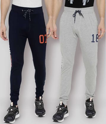 Ardeur - Multicolor Cotton Blend Men's Joggers ( Pack of 2 )