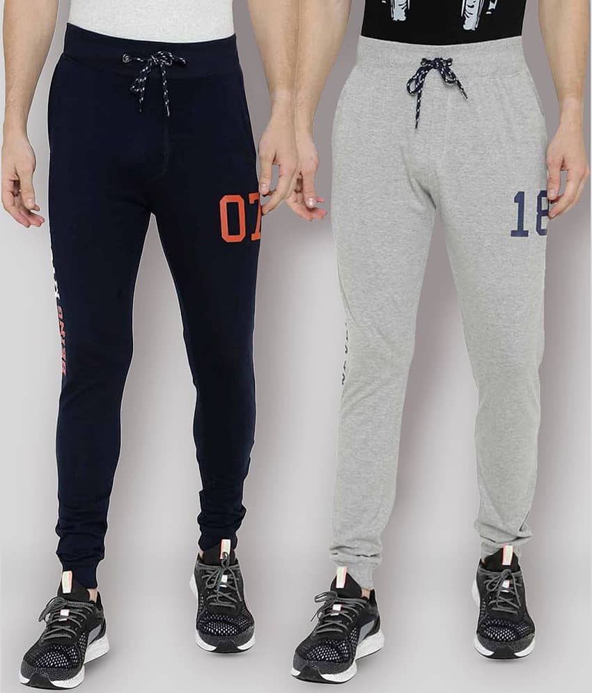 Ardeur - Multicolor Cotton Blend Men's Joggers ( Pack of 2 )