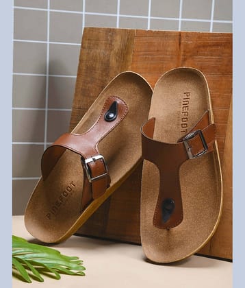 PUPINE Tan Men's Slide Flip Flop