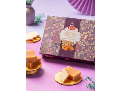 Lal Sweets Royal Delight - 400g Kaju Katli & Mysore Pak Assortment 200g Each 