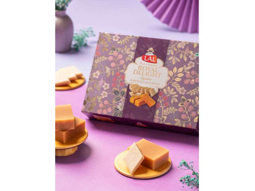 Lal Sweets Royal Delight - 400g Kaju Katli & Mysore Pak Assortment 200g Each