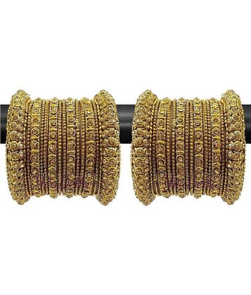 YouBella Traditional Gold Plated Bracelet Bangles Set for Women
