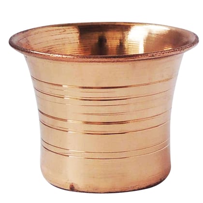 Copper Panchpatra No. 1 � Holy Water Pot for Pooja & Rituals, Height : 2 Inch (ZMAS305 B)
