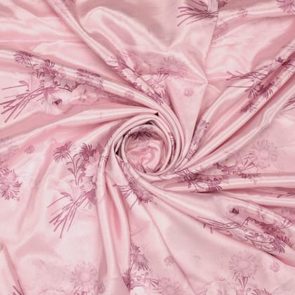 Pinkish Sunflower And Citntz Digital Printed Fabric - Crepe-Polyester / Silk Crepe / 110 CM | 43 Inch