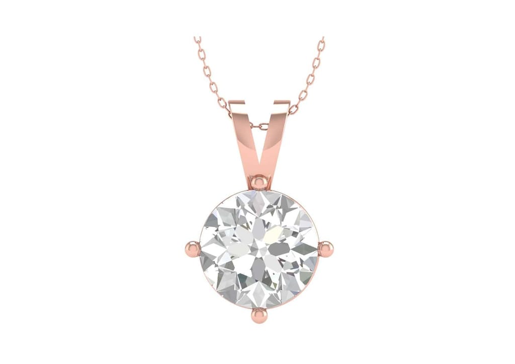 Classic Round Solitaire Necklace