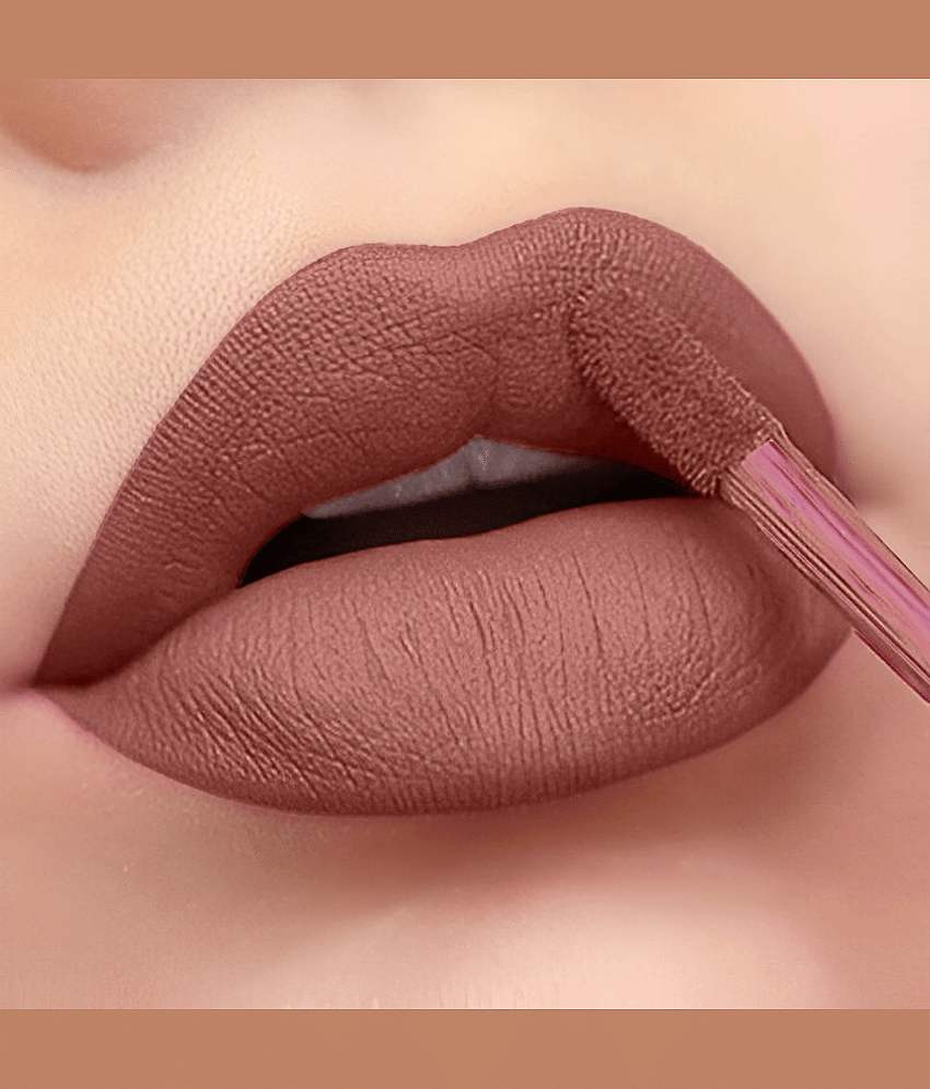 BELLABLOOM Brown Matte Long Lasting Liquid Lipstick ( Pack of 1 )