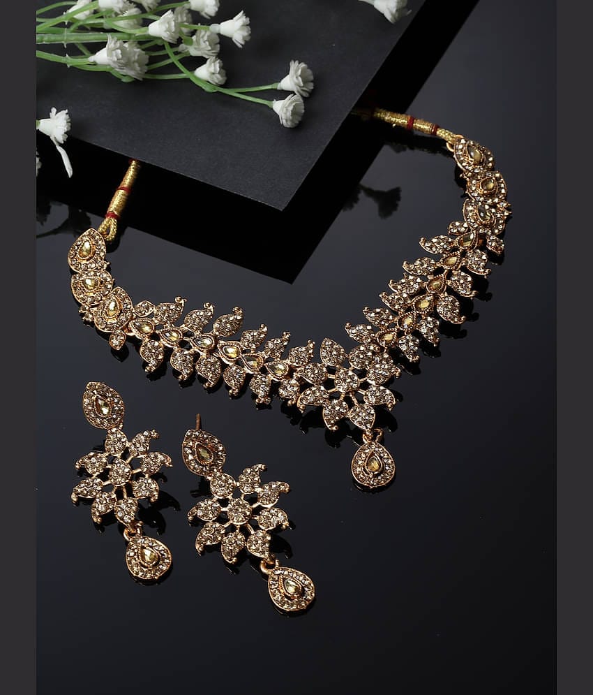 Sukkhi Gold Alloy Necklace Set ( Pack of 1 )