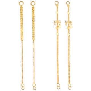 1gram gold Plated Kanchain Ear chain earcuff Ear to Ear Combo for Women & Girls
