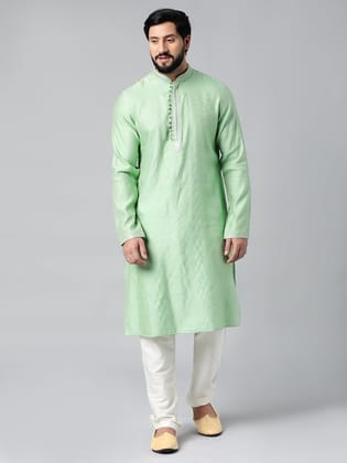 Light Green Embroidered Kurta Set-XS/36 / Only Kurta - No Lowers