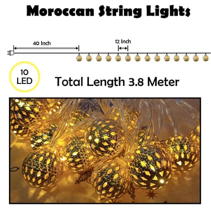Led Lights for Home Decoration - 14 Ft, 10 Led, Decorative Light | Warm Lights for Decoration | Series Lights for Indoor Outdoor | Led Fairy Lights | Home Decor Light | Led String Lights