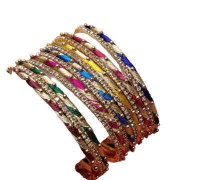 Multicolour Threadwork Bangles