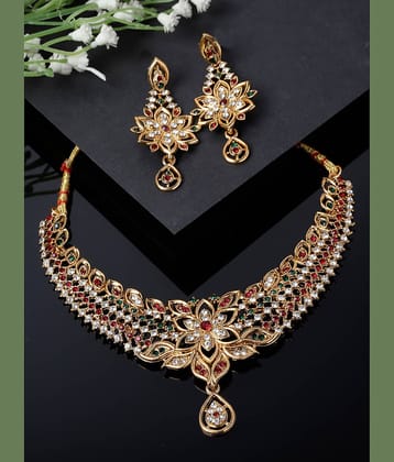 Sukkhi Multi Color Alloy Necklace Set ( Pack of 1 )