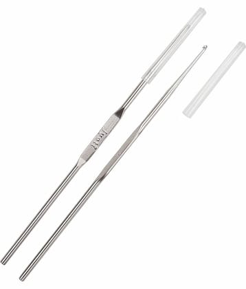Jyoti Crochet Hook Steel with Plastic Handle for Wool Work, Hand Knitted Sewing DIY Craft Weaving Needle, Ideal for Sweaters, Purses, Scarves, Hats, 15502 (Red, 6"/15cm of Size 13/2.25mm) - 5 Pcs