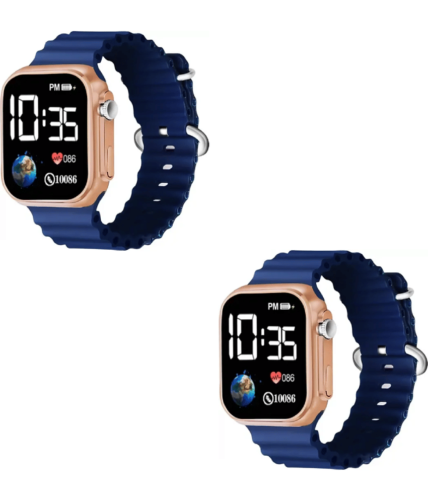 DECLASSE Navy Blue Silicon Digital Men's Watch