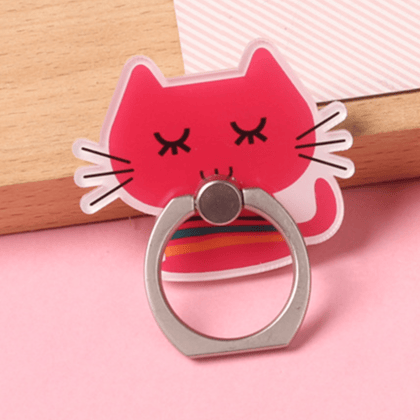 Sleepy Cat Phone Ring Holder