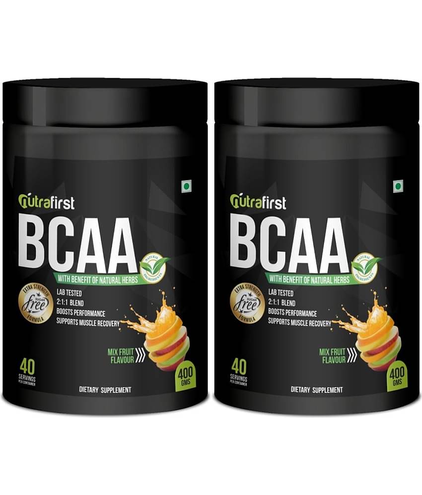 Nutrafirst BCAA workout proteins with Mixed Fruit Flavored 400 gm Pack of 2