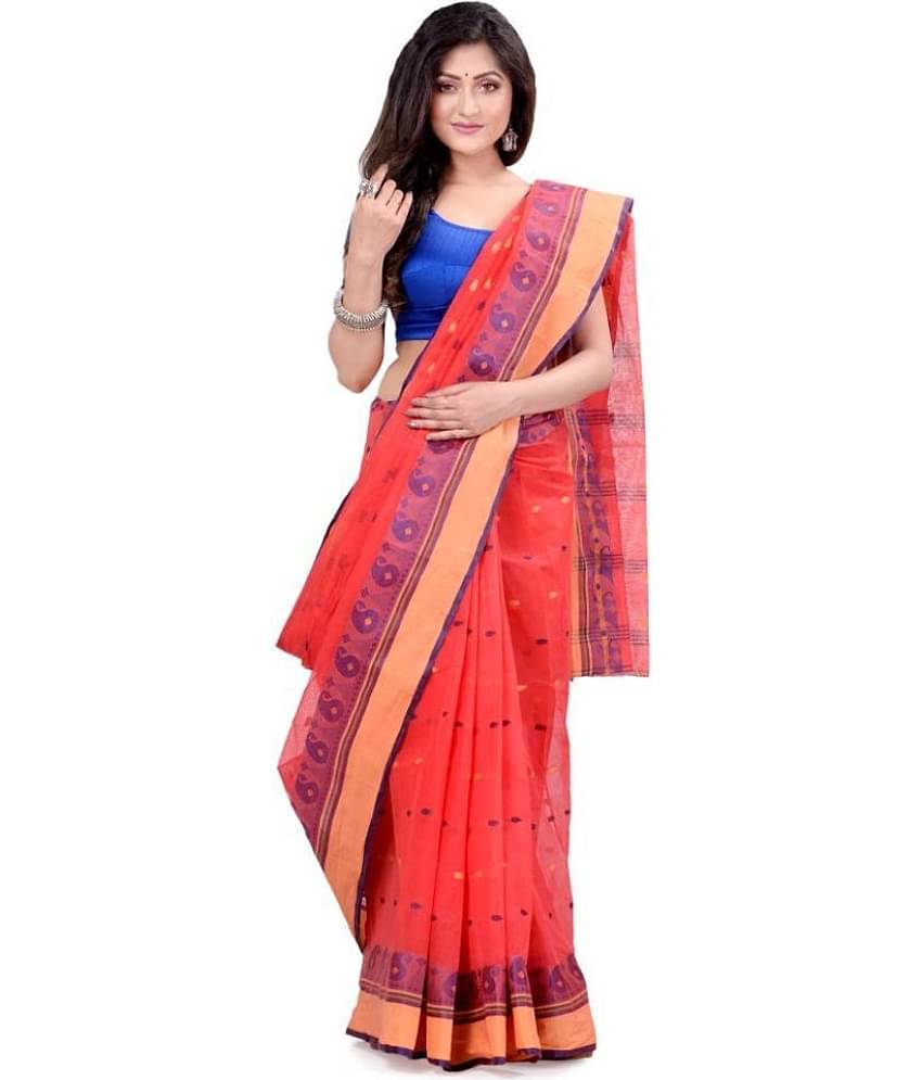 Desh Bidesh Cotton Blend Printed Saree Without Blouse Piece ( Multicolor )