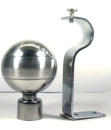 RR Collection Set of 12 Stainless Steel Single Rod Bracket