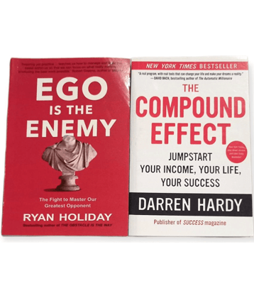 Combo: Ego is the Enemy + The Compound Effect By Ryan Holiday &  Darren Hardy