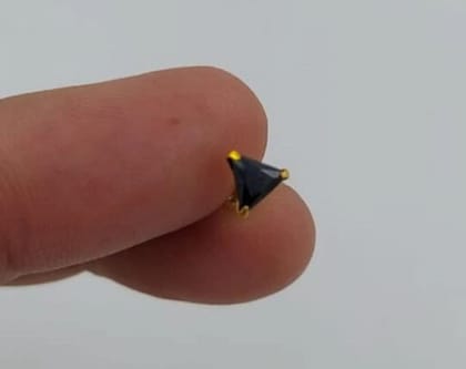 Triangle Black Nose Pin - Premium Design