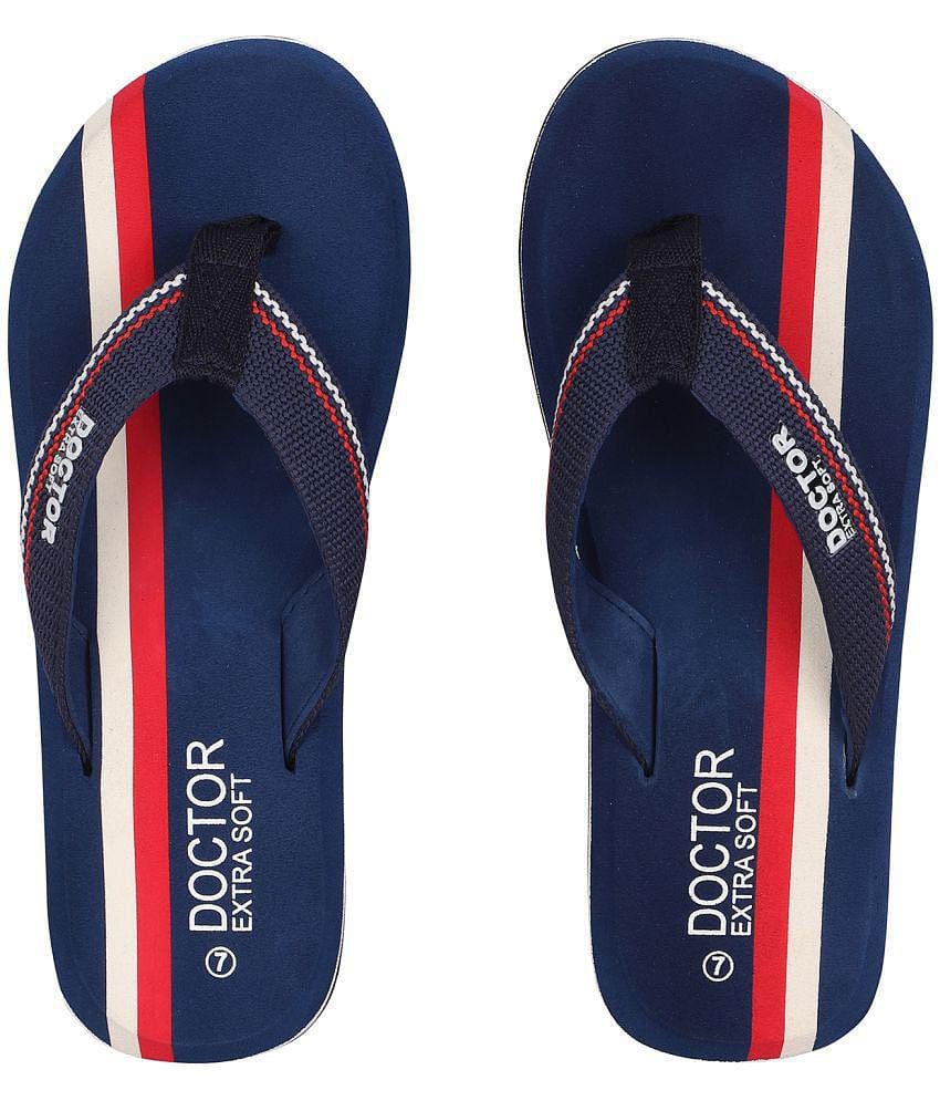 DOCTOR EXTRA SOFT - Navy Mens Daily Slipper - None