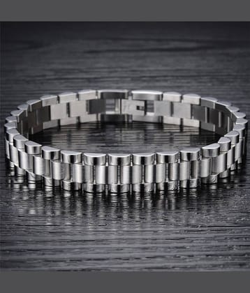 The Jewelbox Silver Stainless Steel Bracelets