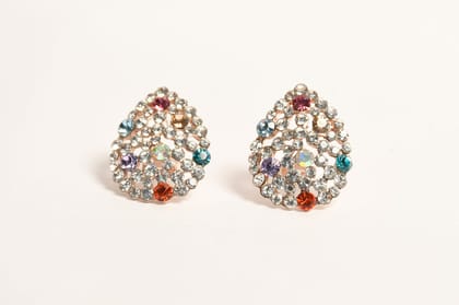 Multicolour Stone Crystal Studs