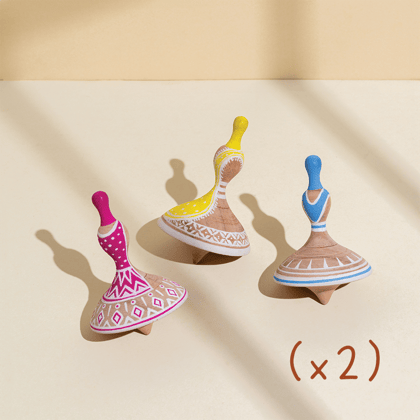 NRITYA - SET OF 6 WOODEN TOPS