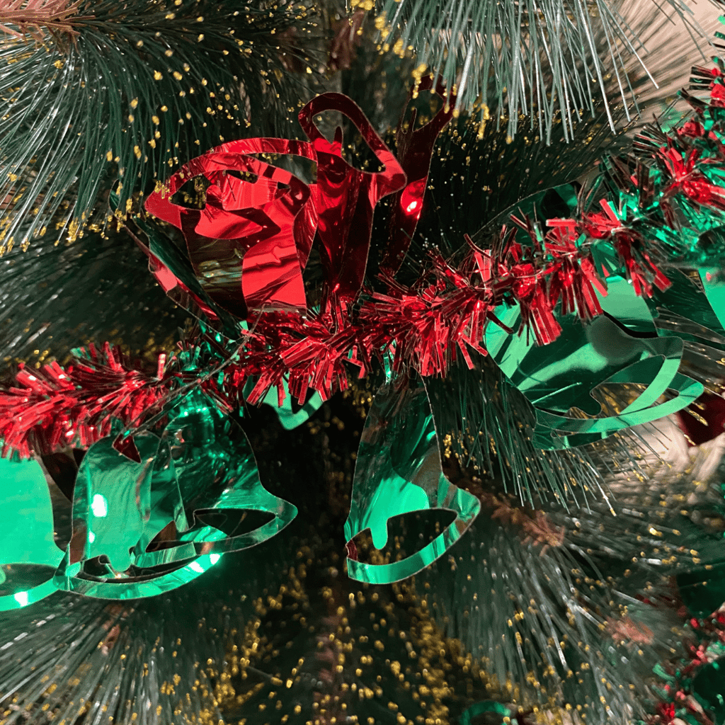 Fringe Wired Red Bells Tree Wraps or Garland - 1PC - Party and Festive Needs | Buy online on ZillyBuy