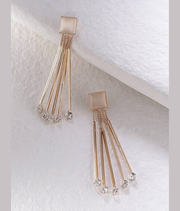 YOUBELLA Golden Danglers Earrings ( Pack of 1 )