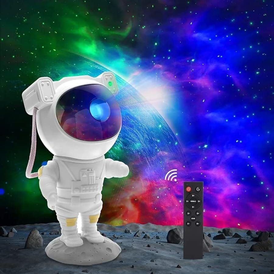 Astronaut Galaxy Star Projector Night Light with Nebula Effect Remote Control Ceiling Mood Lamp