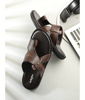 IVRAH Brown Men's Leather Slipper