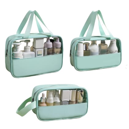 AllureToiletry Bag Green - Pack of 3