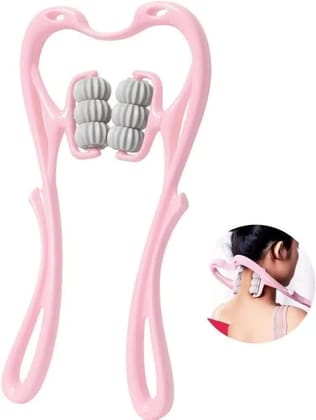 Neck Massager, Trigger Point Roller Massager for Pain Relief deep Tissue Handheld Shoulder Massager Tool with 6 Balls Massage Point Suitable for Legs Waist Neck and Shoulder Relaxer (Multi)