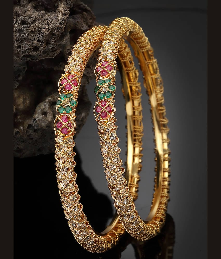 Sukkhi Red Bangle Set ( Pack of 2 )