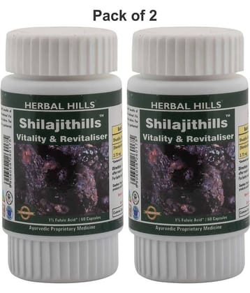 Herbal Hills Shilajithills 60 Capsule Pack of 2 Capsule 1 mg