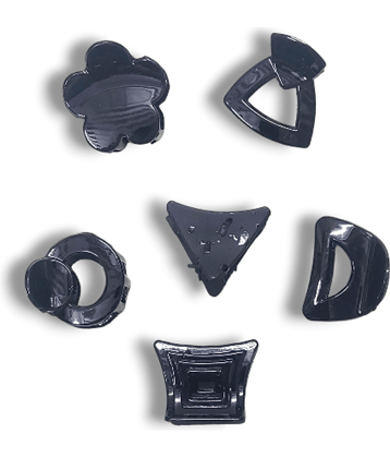 BELLO TOKO - Black Girls Hair Clip ( Pack of 6 )