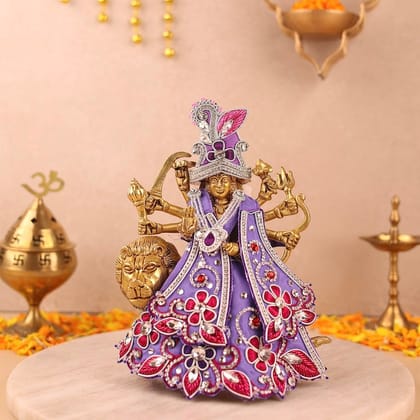 Pushp Mala Lavender Lehenga Patka-With Shringar / 2 inch