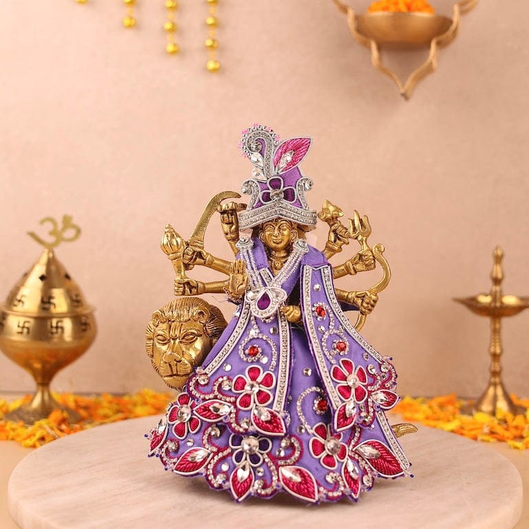 Pushp Mala Lavender Lehenga Patka-With Shringar / 2 inch