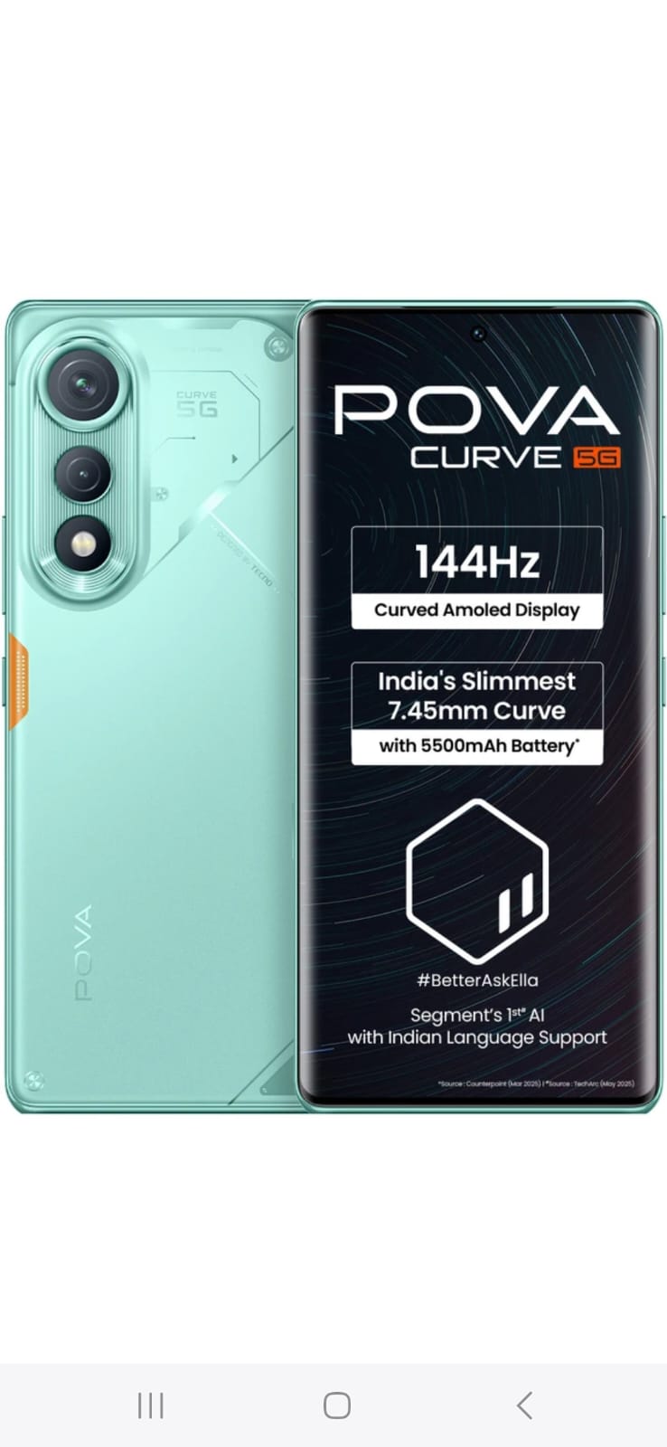 Tecno Pova Curve 5G (Neon Cyan, 128 GB)
