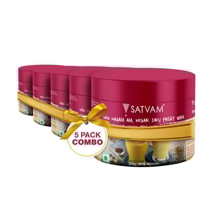 Satvam Kesari Milk Masala (5*20g)|(Pack of 5)