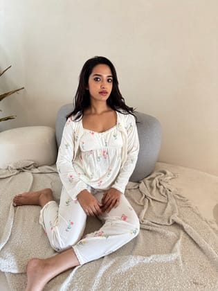 Lyra 3- Piece Padded  Sleepwear-Small